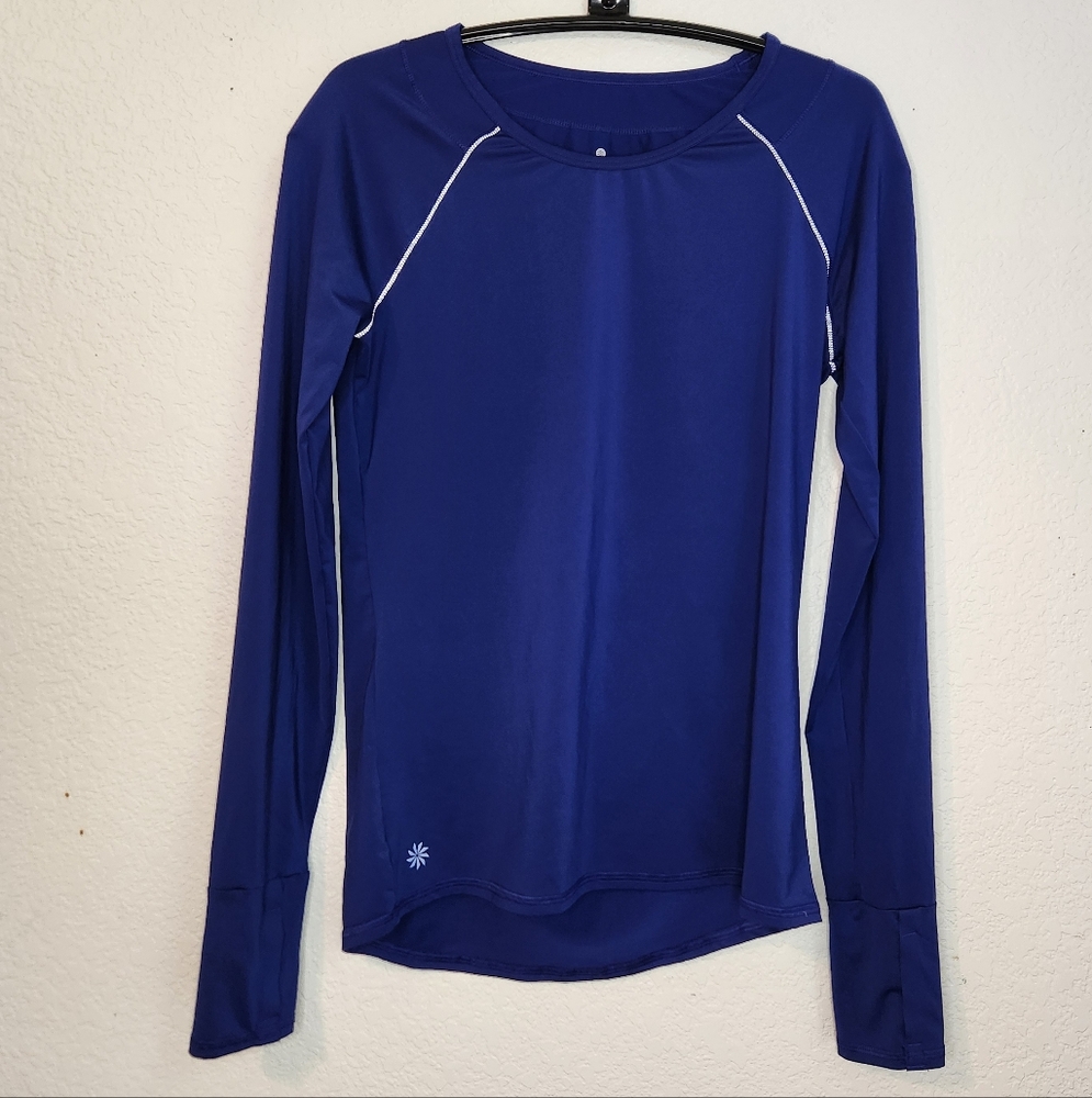 Athleta Women's Blue Long Sleeve Athletuc Top, Size XS